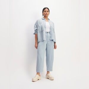 Everlane | The Utility Barrel Leg Tencel Pant Chino Buttersoft Blue Gray Size 8